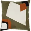 Haomy - Housse de coussin brodé Nagoya kaki - 45x45 cm 45x45 cm