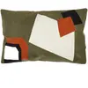 Haomy - Housse de coussin brodé Nagoya kaki - 40x60 cm 40x60 cm