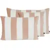 Haomy - Housse de coussin en lin et velours Perth Rose poudré 40x60