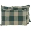 Haomy - Housse de coussin en lin lavé Palma Bleu 45x45