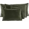 Haomy - Housse de coussin Manhattan Kaki 45x45