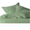 Haomy - Taie d'oreiller Dili en voile de coton Vert amande 50x70