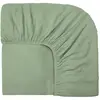 Haomy - Drap-housse Dili en voile de coton Vert amande 140x200