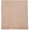 Haomy - Plaid Tempo en coton Beige rosé 130x200