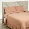 Haomy - Housse de couette Dili en voile de coton Beige rosé 240x260