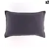 Haomy - 2 Taies d'oreiller Dili en double voile de coton granit 50x70 ...