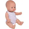 Barboteuse froufrou pour poupée en gaze de coton blanc