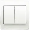 Siemens - Va et Vient + Poussoir Blanc Delta Iris + Plaque basic Blanc