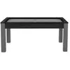 FAUGERES Table de Billard Texas 6 Pieds Convertible en Table à Manger pour 6 Noir / Argent