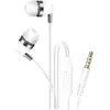 Écouteurs filaires Jack 3.5mm Kit Main Libre Micro intégré LinQ Blanc
