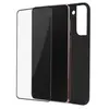 Avizar Coque pour Samsung Galaxy S22 Plus Souple Noir et Verre Trempé 9H Contour Noir