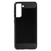 Avizar Coque pour Samsung Galaxy S21 FE Souple Carbone Effet Brossé Noir