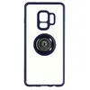 Avizar Coque pour Samsung Galaxy S9 Bi-matière Bague Métallique Support Vidéo bleu