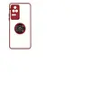 Avizar Coque pour Xiaomi Poco F4 5G Bi-matière Bague Métallique Support Vidéo rouge
