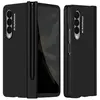 AVIZAR Coque pour Galaxy Z Fold 4 Soft Touch avec Film Écran Stylet Tactile Noir