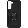 Avizar Coque pour Samsung Galaxy S22 Plus Antichoc Bi-matière Bague Support Vidéo Noir