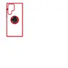 Avizar Coque pour Samsung Galaxy S22 Ultra Bi-matière Bague Métallique Support Vidéo rouge