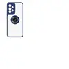 Avizar Coque pour Samsung Galaxy A33 5G Bi-matière Bague Métallique Support Vidéo Bleu