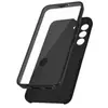 Avizar Coque pour Samsung Galaxy S22 Intégrale Arrière Rigide Transparent et Avant Souple noir