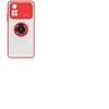 Avizar Coque pour Xiaomi Poco X4 Pro 5G Bi-matière Bague Métallique Support Vidéo Rouge
