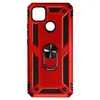 Coque de protection - avizar - xiaomi redmi 10a et 9c - rouge - antichoc - bague de maintien
