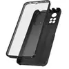 Avizar Coque pour Xiaomi Poco X4 Pro 5G Intégrale Arrière Rigide Transparent et Avant Souple noir