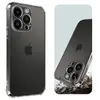 Avizar Coque pour iPhone 14 Pro Max Silicone Gel Coins Renforcés Transparent