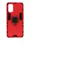 Avizar Coque pour Xiaomi Poco M3 Rigide Antichoc Bague Métallique Support Vidéo Rouge