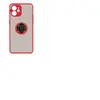 Avizar Coque pour iPhone 11 Bi-matière Bague Métallique Support Vidéo Rouge