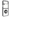 Avizar Coque pour Samsung Galaxy Z Flip 3 Bi-matière Bague Métallique Support Vidéo Noir