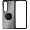 Coque pour Samsung Galaxy Z Fold 4 Bi-matière Bague Métallique Support...