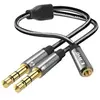 Adaptateur Audio Jack 3.5mm femelle vers 2x Jack 3.5mm mâle LinQ