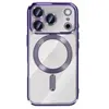 Avizar Coque pour iPhone 17 Pro Compatible MagSafe avec Contour Chromé Violet