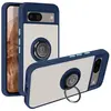 Merkloos / Sans marque Coque pour Google Pixel 8A Bague Métallique Support Vidéo Bleu Nuit
