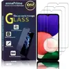 VCOMP Pour Samsung Galaxy A22 5G 6.6": Lot - Pack de 3 Films de protection écran Verre Trempé