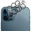 VCOMP Pour Apple iPhone 13 Pro Max: Pack 3 Films Protection Objectif Caméra Arrière en Verre Trempé 9H avec Cercle De Lumière Flash Noir