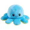 Animal en peluche Fortus Pieuvre réversible XL Bleu et Vert