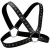 LOVE AND VIBES Harnais de poitrine BDSM à rivets pour homme
