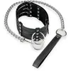 LOVE AND VIBES Collier BDSM similicuir 4 sangles et laisse