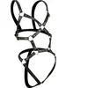 Harnais BDSM body similicuir et rivets