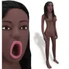 LOVE AND VIBES Poupée gonflable black bouche ouverte Dania
