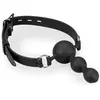 Gag-ball en silicone avec plug 6,0cm