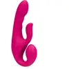 Strap-on rabbit vibrant avec stimulateur de clitoris EchoTouch