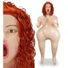 Poupée gonflable curvy rousse tête 3D suceuse Nikita