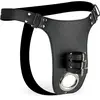 String cage de chasteté en similicuir Hold It