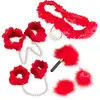 Kit coquin menottes, string, nippies et plumeau Red Room