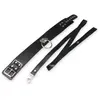 LOVE AND VIBES Collier BDSM similicuir 1 anneau + laisse