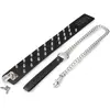 Collier BDSM cuir et pointes