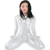 LOVE AND VIBES Poupée gonflable assise en W transparente Elodie