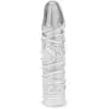 LOVE AND VIBES Gaine à penis texturée transparente taille M 15,0cm